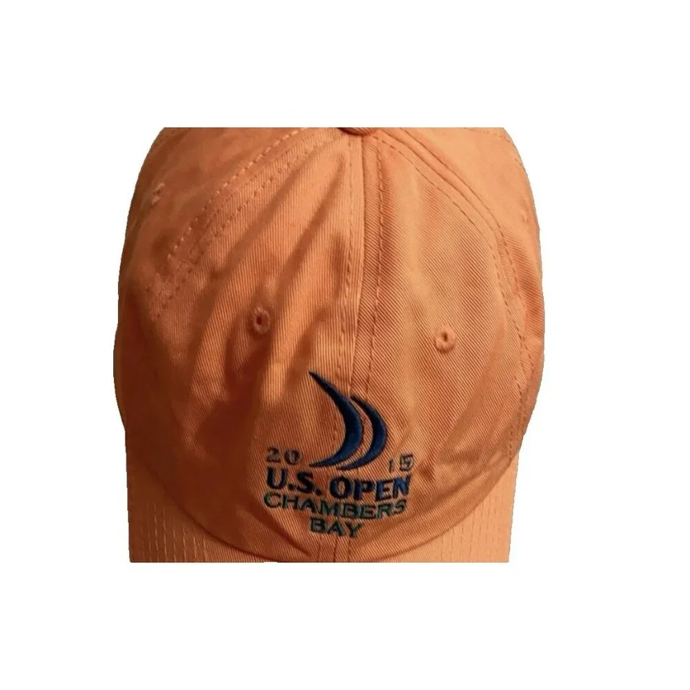 USGA Golf Cap Hat Adult OSFA Orange 2015 US Open Chambers Bay Strap Back Men’s